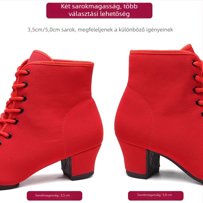 Női latin–modern tánccipők – őszi-téli bálcipők 3,5 cm vagy 5,5 cm sarkú