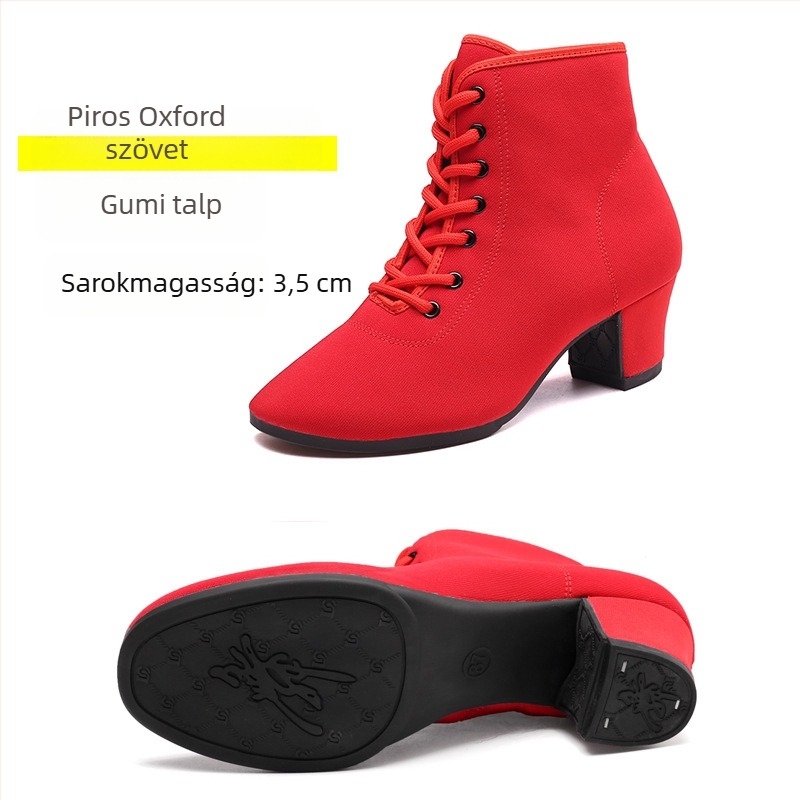 Női latin–modern tánccipők – őszi-téli bálcipők 3,5 cm vagy 5,5 cm sarkú