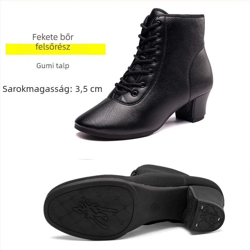 Női latin–modern tánccipők – őszi-téli bálcipők 3,5 cm vagy 5,5 cm sarkú