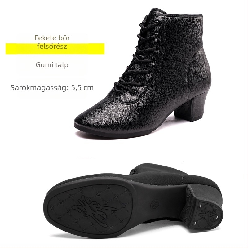 Női latin–modern tánccipők – őszi-téli bálcipők 3,5 cm vagy 5,5 cm sarkú