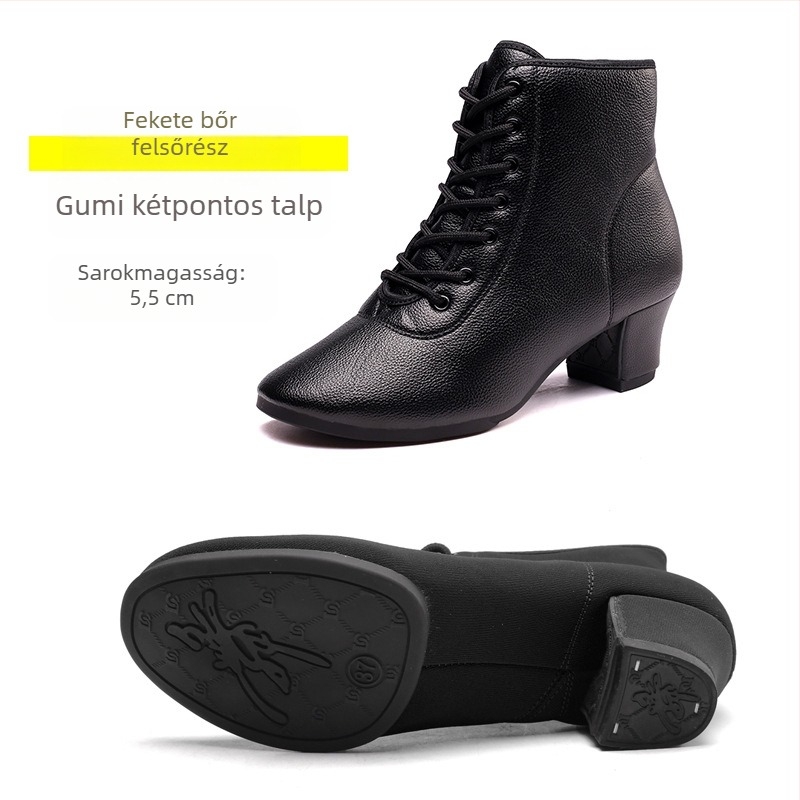Női latin–modern tánccipők – őszi-téli bálcipők 3,5 cm vagy 5,5 cm sarkú