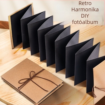 DIY címkézésű akordeon fotóalbum készlet – üres oldalakkal, baba, pár és ballagási emlékek