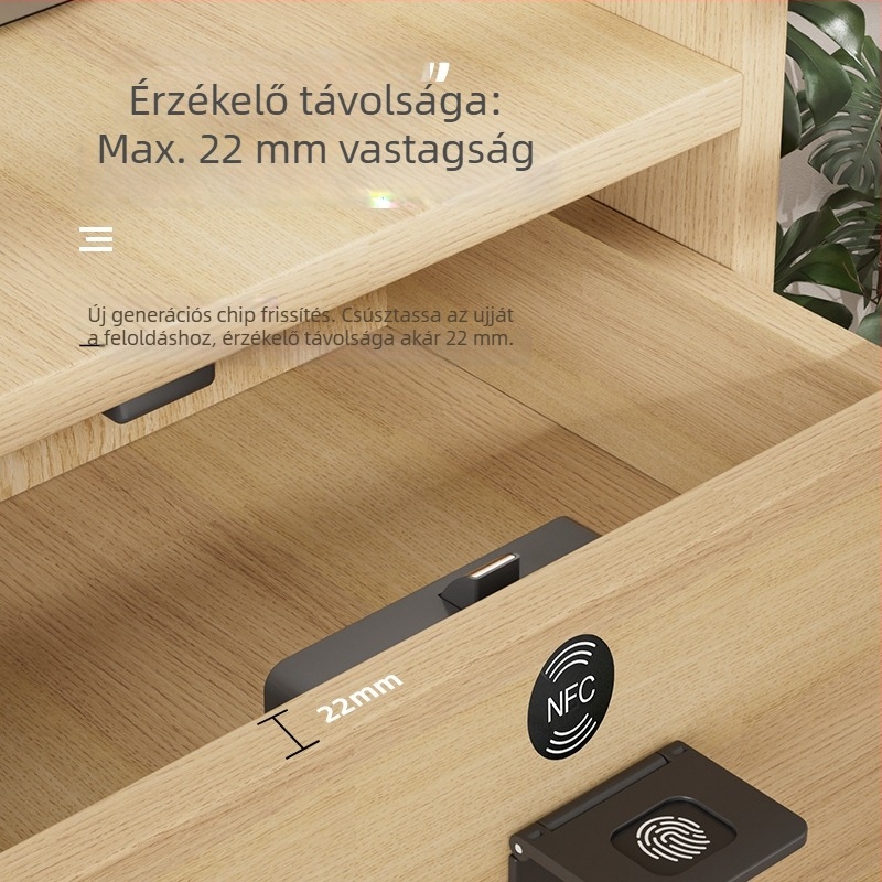 Prémium rejtett fiókzár bútorokhoz intelligens kártyás azonosítással és NFC azonosítással