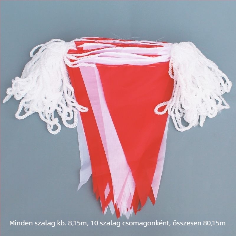 Színes háromszög zászlófüzér esküvőkre, születésnapokra és ünnepségekre