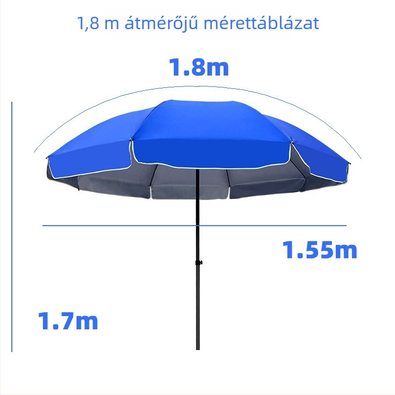 Kültéri kör alakú napernyő, nagy árnyékoló napernyő a strandra, standokhoz napvédő napernyő, nagy összecsukható kerti napernyő, reklám napernyő nagykereskedelem