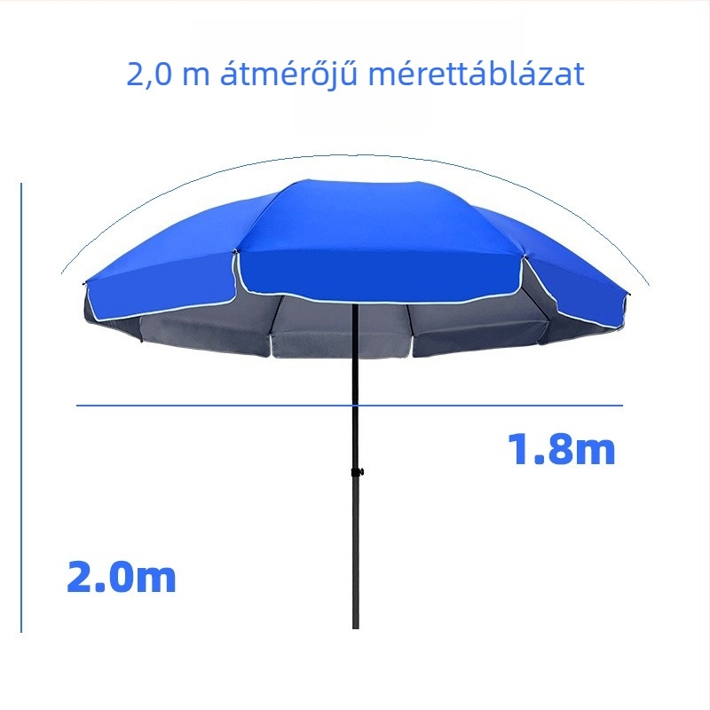 Kültéri kör alakú napernyő, nagy árnyékoló napernyő a strandra, standokhoz napvédő napernyő, nagy összecsukható kerti napernyő, reklám napernyő nagykereskedelem