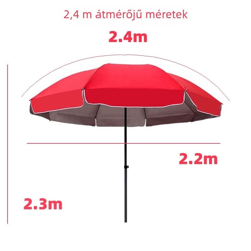 Kültéri kör alakú napernyő, nagy árnyékoló napernyő a strandra, standokhoz napvédő napernyő, nagy összecsukható kerti napernyő, reklám napernyő nagykereskedelem