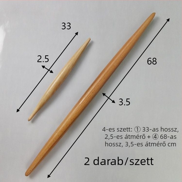 Dupla végű hegyes sodrófa, vastított kivitel