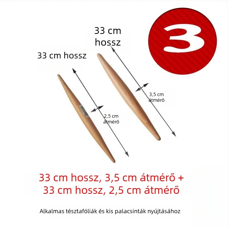 Dupla végű hegyes sodrófa, vastított kivitel