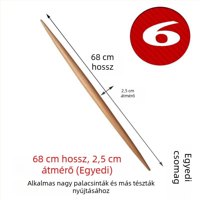 Dupla végű hegyes sodrófa, vastított kivitel