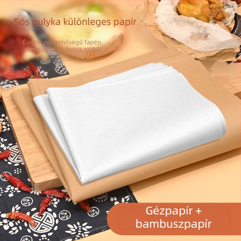 Élelmiszer-minőségű papír sózott sült csirke csomagolásához, bambusz hajtás papír, gézpapír, olajozott papír, Jade Buckle Paper