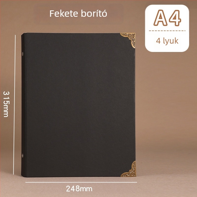 DIY Üres fotóalbum A4-es kraft papír borítóval, levehető lapokkal, akordeon-formátumú oldalakkal, osztálytársak emlékére