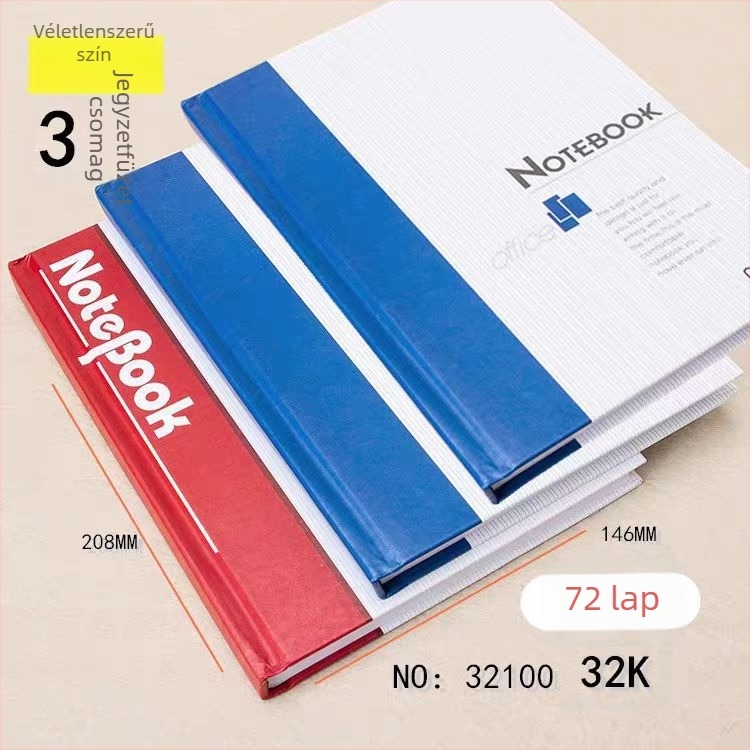 Mary 32K kemény borítós notesz diákoknak, minimalist design, 72/108/128 oldal