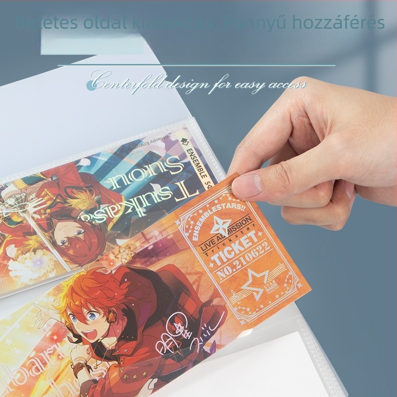 Lézeres jegy- és fotóalbum cserélhető lapokkal, 5 hüvelykes, Polaroid fotókhoz — Idol Dream Festival