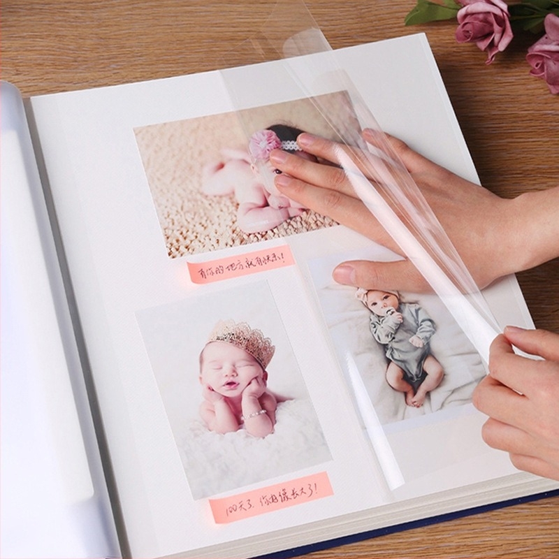 Öntapadós laminált fotóalbum, A3/A4 méretű, 8K belső oldalak, nagy kapacitás, testreszabható méret