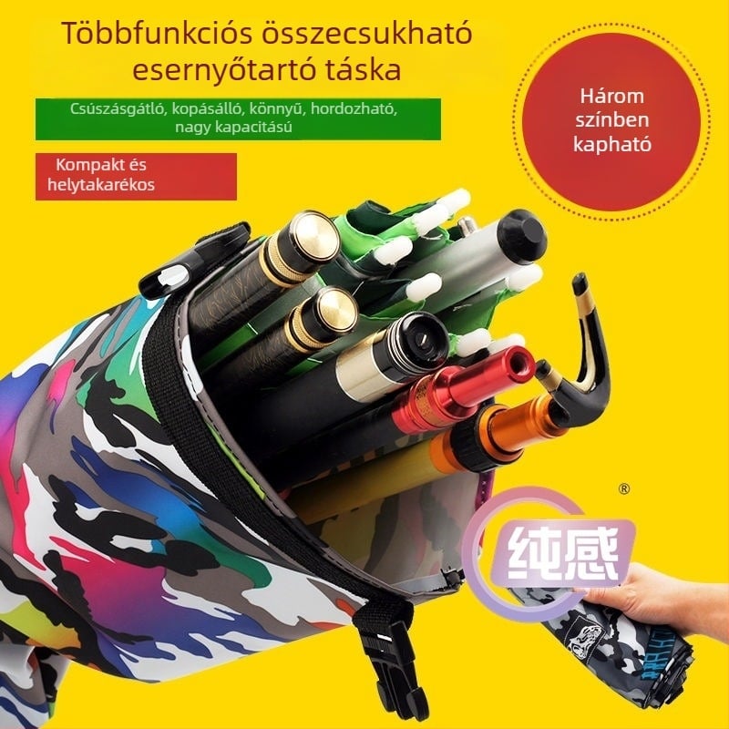 Horgászfelszerelés táska esernyő- és botrekesszel, vízálló, nagy kapacitású, keresztpánttal