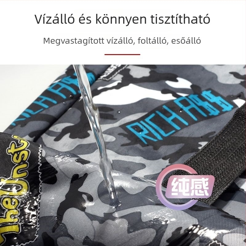 Horgászfelszerelés táska esernyő- és botrekesszel, vízálló, nagy kapacitású, keresztpánttal