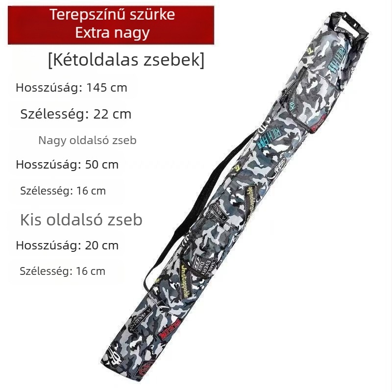 Horgászfelszerelés táska esernyő- és botrekesszel, vízálló, nagy kapacitású, keresztpánttal