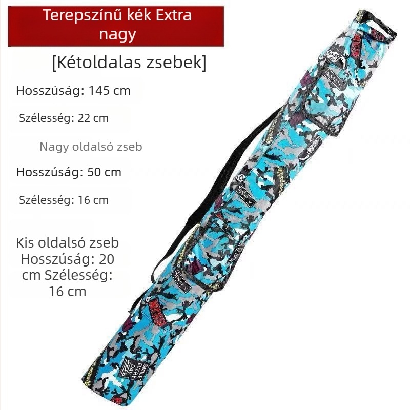 Horgászfelszerelés táska esernyő- és botrekesszel, vízálló, nagy kapacitású, keresztpánttal