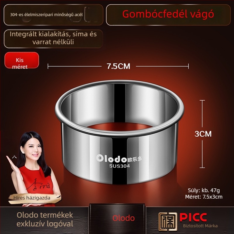 316L rozsdamentes acélból készült gombóc készítő forma – tészta nyomó eszköz