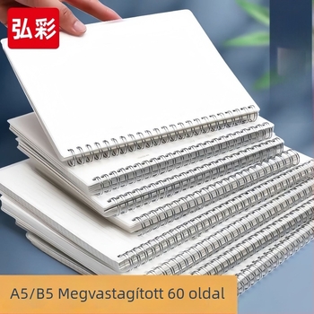 A5–B5 spirálfüzet, leválasztható lapokkal, vízszintes vonalas és üres oldalakkal