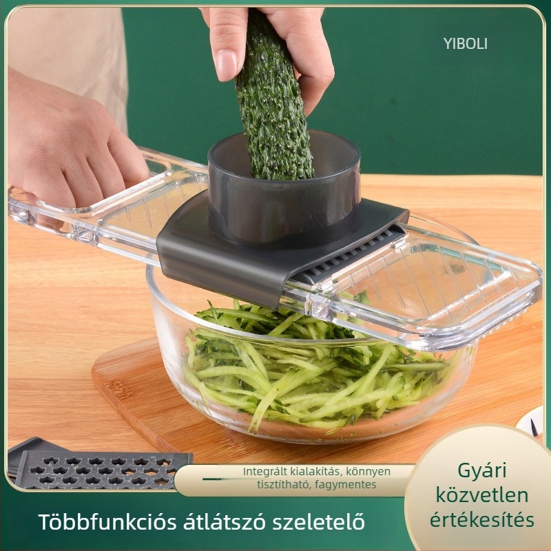 Ipoli többfunkciós zöldségvágó a konyhában, 3 az 1-ben, kézvédővel