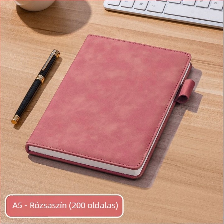 A4-es méretű notesz üzleti és irodai használatra, puha bőrborítóval, extra vastag, testre szabható