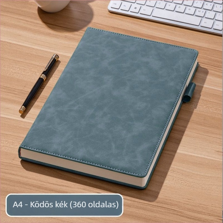 A4-es méretű notesz üzleti és irodai használatra, puha bőrborítóval, extra vastag, testre szabható