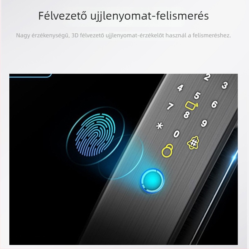 Arcfelismerő okoszár fa ajtókhoz — automatikus belépés, ujjlenyomat- és jelszó-hozzáférés