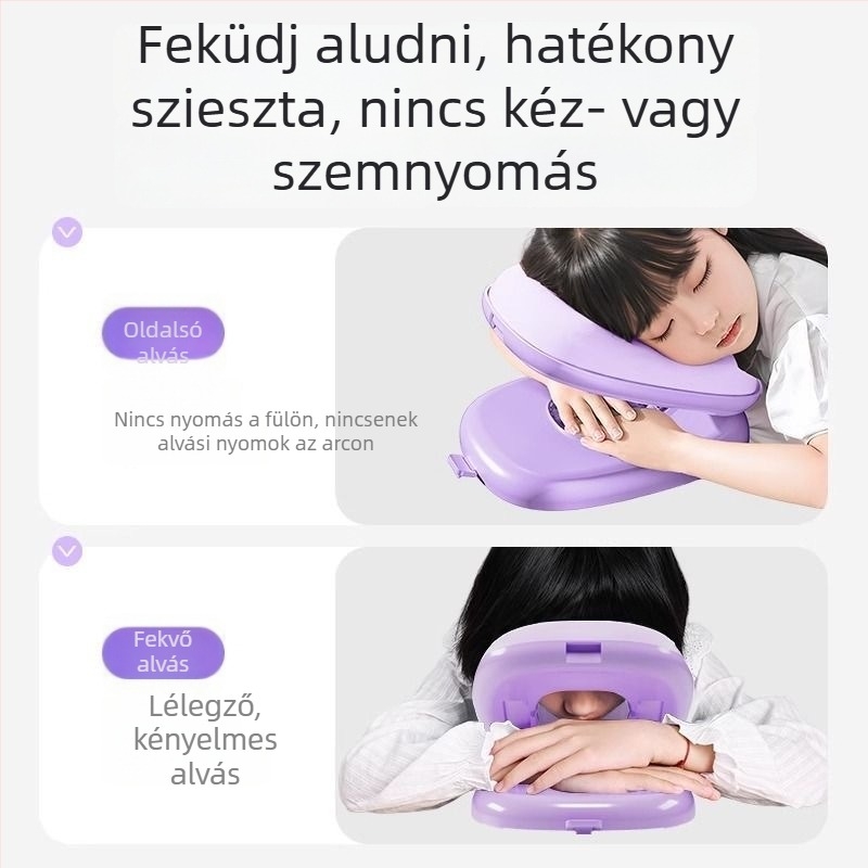 Összecsukható pihenő párna általános iskolásoknak, asztalnál pihenéshez, osztályon belüli alváshoz