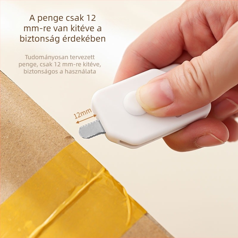 Mini hordozható csomagolásnyitó eszköz, biztonságos tapadástól védő penge, kartondoboz vágó