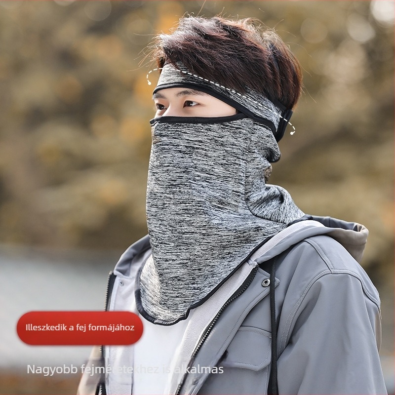 Férfi téli meleg arcmaszk kerékpárhoz – teljes arcot fedő balaclava szélvédővel és fülvédővel