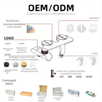 Nem elektromos bidéfedél állítható meleg és hideg vízzel, fenék- és női higiénés mosás, öntisztító fúvóka, modell SL22