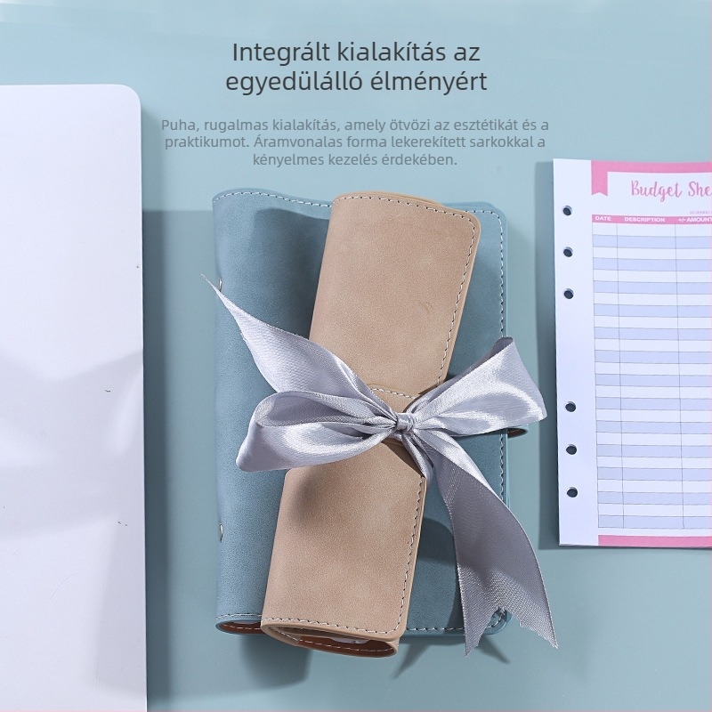 A6-os puha bőrtartó notesztömb, többszínű aranyos PU jegyzetfüzet, cipzáras zseb és kártyatartó, tervező, nagykereskedelem