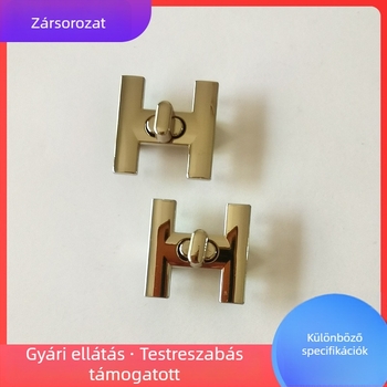 H-típusú csat táskákhoz, pénztárcákhoz és ruházathoz, cinkötvözetű hardver