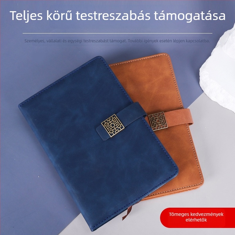 A5-ös ablakos mintázatú jegyzetfüzet, vastag belső oldalakkal, üzleti irodai napló, testreszabható