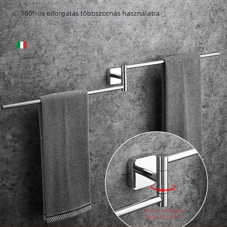 Forgó törölközőtartó 304-es rozsdamentes acélból, fürdőszoba, modern minimalist stílus