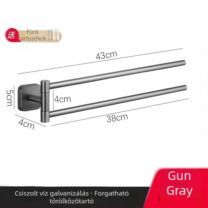 Forgó törölközőtartó 304-es rozsdamentes acélból, fürdőszoba, modern minimalist stílus