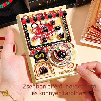 Kaba Bear Zsebes jegyzetfüzet duplán forgó mechanizmussal, rajzfilm téma gyerekeknek, színes oldalak