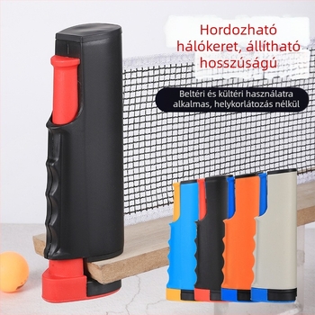 Könnyen hordozható asztali tenisz készlet hálóval és ütőkkel, beltéri és kültéri használatra