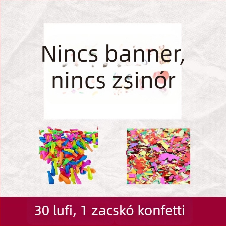 Lufi eső jelenet születésnapi dekorációkhoz, partikhoz, fotózáshoz, óvodai lufik