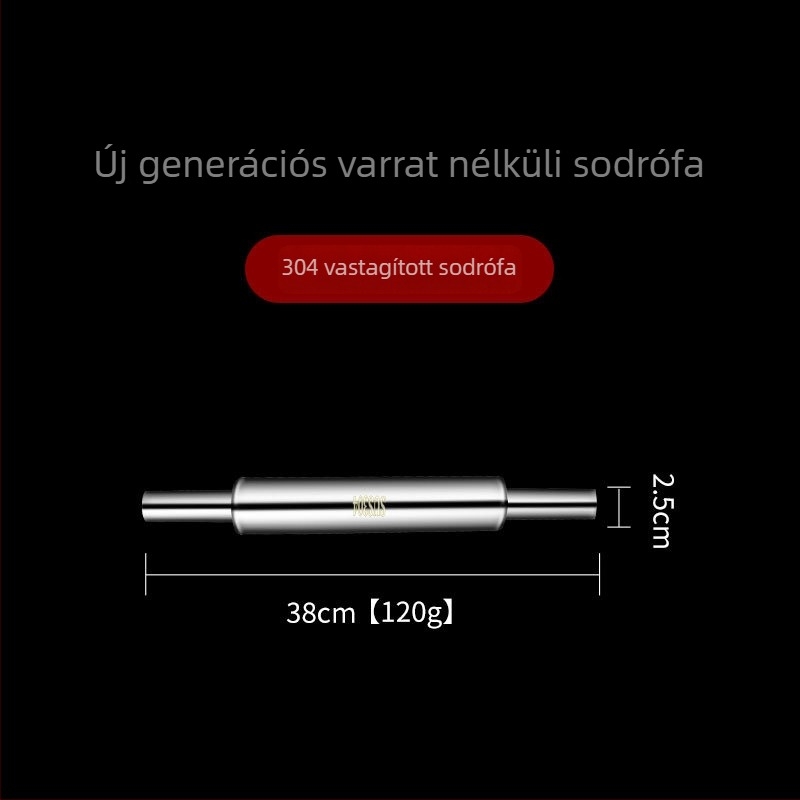 304 rozsdamentes acél tésztanyújtó görgő a gyoza fóliák nyújtásához