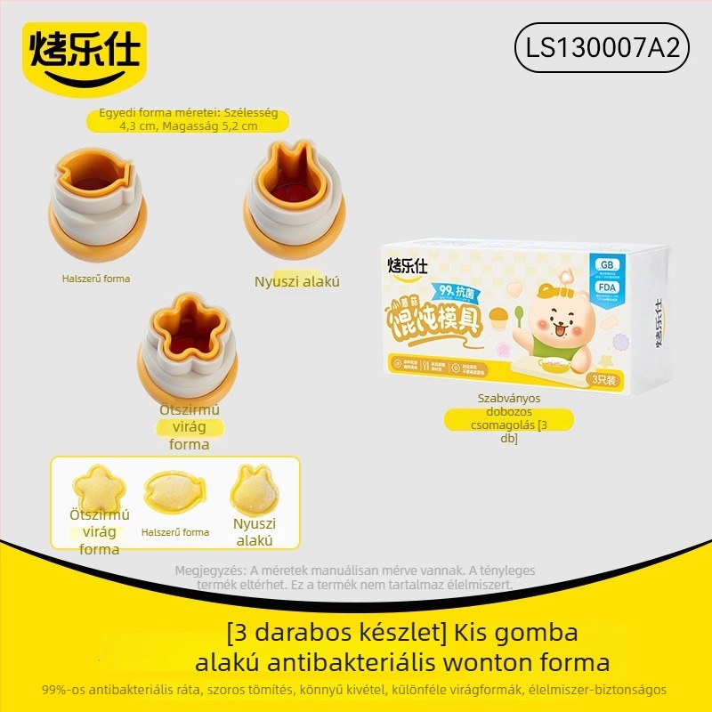DIY forma csecsemőételhez, pillangó alakú tészta formázására és wonton/gyoza készítésére