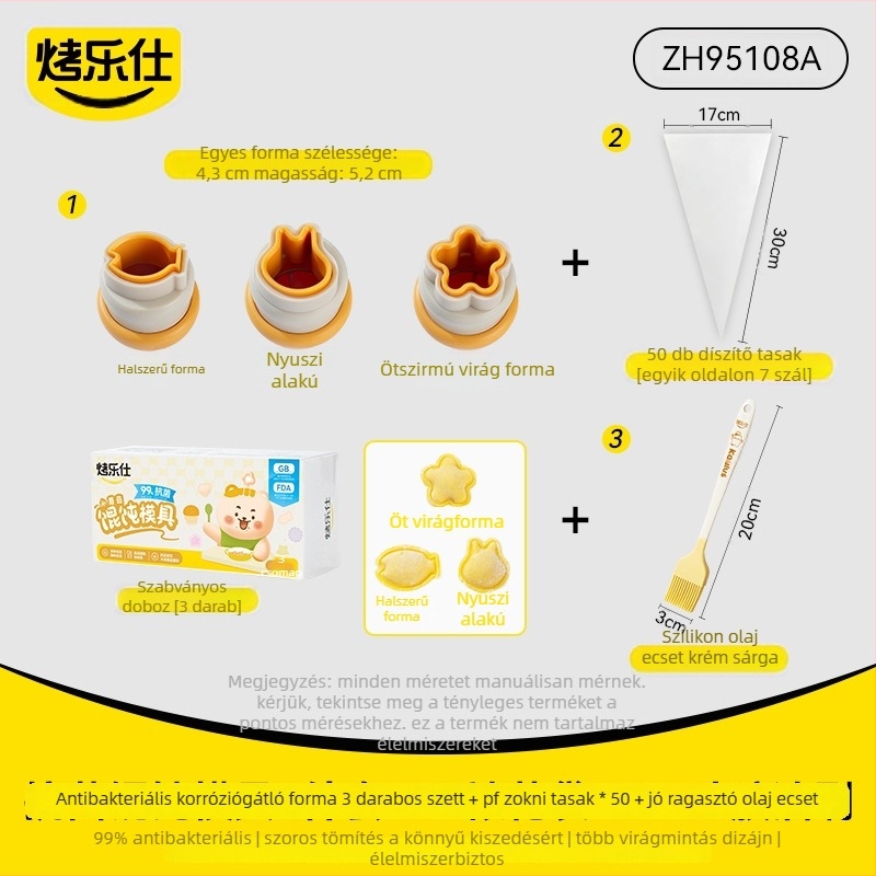 DIY forma csecsemőételhez, pillangó alakú tészta formázására és wonton/gyoza készítésére
