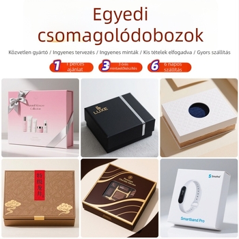 Személyre szabott ajándékdobozok, különböző méretű dobozok, mágneses flip-top fedéllel, ünnepi ajándékokhoz, tea- és kozmetikumcsomagoláshoz