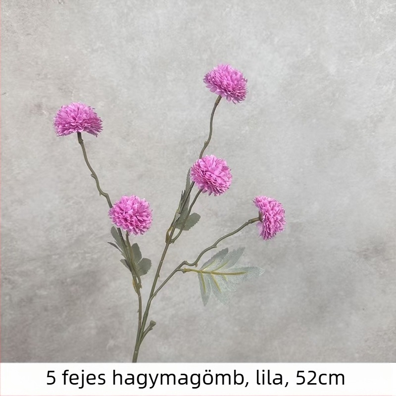 Őszi színvilág, ötágú hagymás gömb, mesterséges selyemvirág – krizantéma és pitypang, otthoni nappali dekoráció