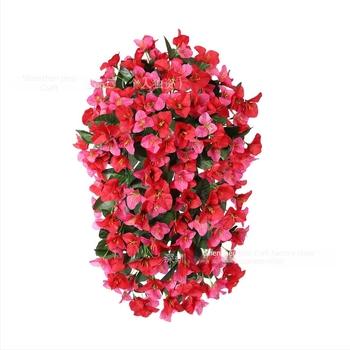 Bougainvillea művirágok, 12-ágú fali dekoráció, esküvői és ünnepi dekorációhoz, beltéri és kültéri használatra