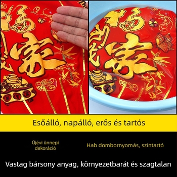 2026 selyem piros lámpások, vízálló és UV-álló, pár erkélyre és bejárathoz, kínai stílusú, ünnepi lámpások