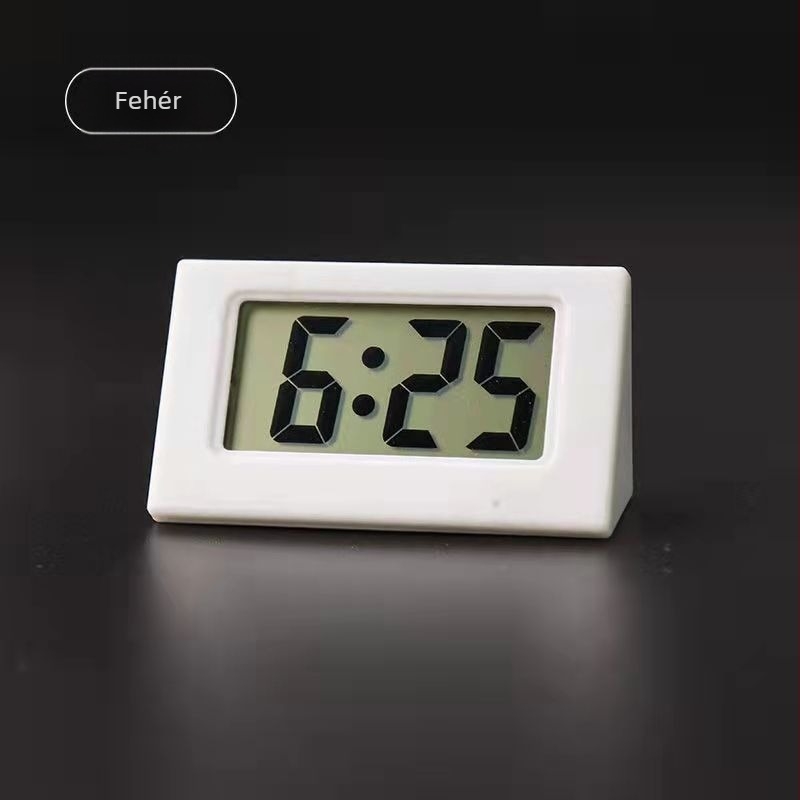 Mini háromszög alakú digitális asztali óra, csendes, egyszerű dizájn, éjjeli fény, DIY elektronikus óra