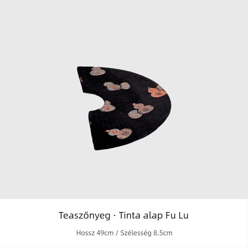 Kínai Zen-stílusú teafőasztal-alátét elegáns brokát mintával, eredeti kivitelezés
